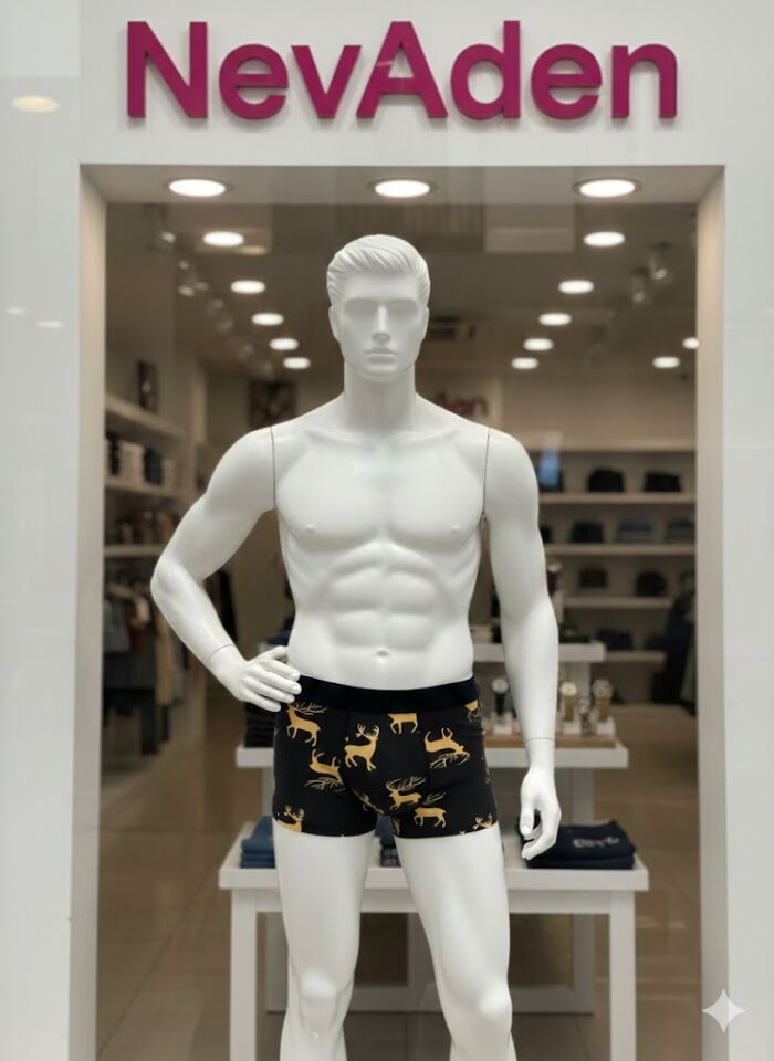 Cotboxer Pamuklu Desenli Erkek Boxer Nefes Alabilen Kumaş Yapısı Geyikli Model