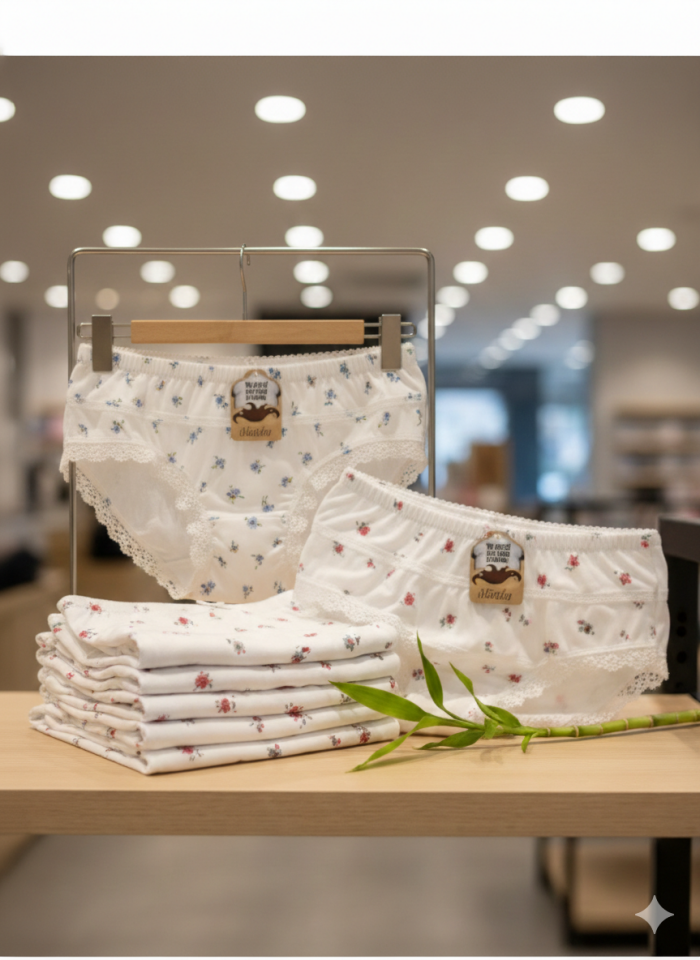 Özten Mine Çiçekli Dantelli Bikini Tekli