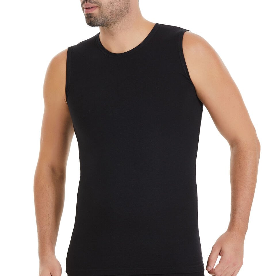 Yıldız Erkek Modal Sıfır Kol Atlet - 3'lü Paket - Pamuklu Esnek Rahat Kesim