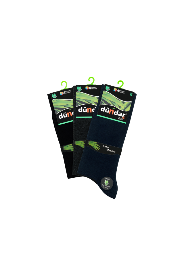 Dündar 6’lı Paket Erkek Bambu Çorap - Her Mevsim Konfor (4 Mevsim)